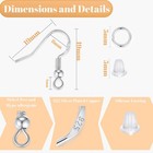 Xiannvxi 925 Silver gold Plated Earring Hooks For Jewelry Making  900pcs