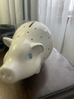 Vintage Tiffany Blue Polka Dotted Piggy Bank  Made In Italy