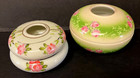 Lot Of 2 Vintage - Rose Decor -  Vanity Hair Receivers - France   Japan