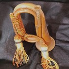 Antique Copper And Brass Military Style Bugle With Mouthpiece And Tassels