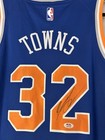 Karl Anthony Towns Signed New York Knicks Jersey Blue Road Autographed Psa dna