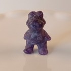 Lepidolite Crystal Yoshi Character Carving Purple Stone 8g   E48
