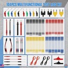 104pcs Multimeter Test Leads Kit With Alligator Clips For Electrical Testing