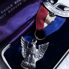 Vintage Bsa 1955 Robbins 4 Eagle Scout Medal Sterling Silver With Case   Card