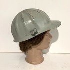 Vintage Aluminum Hard Hat W Liner Superlite Fibre-metal 8-rivet Grey