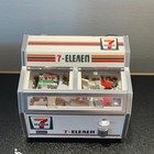 Mini Fridge Model Light Up Refrigerator Magnet  With 30 Pcs Food Toys