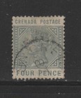 Grenada  23 1883 4p Queen Victoria F-vf Used C