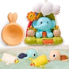 Infant Bath Toys Set - Garden   Elephant Water Spinner  4 Wind-up Tub Toys  Baby