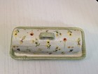Anthropologie Appoline Stoneware Butter Dish  Hand Painted Wildflower Cover  Euc