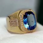 Alexandrite Gemstone With 925 Sterling Silver Gold Plated Ring For Men s  al6
