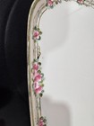 Vintage Nippon Hand Painted Porcelain Vanity Dresser Tray Pink Floral Design