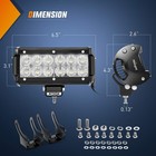 Led Light Bar 2pcs 6 5 Inch 36w Flood  Road Lights Driving Fog Led Pods Light