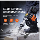 Demolition Jack Hammer Concrete Breaker 1400w Electric Hammer 2 Chisel Bit