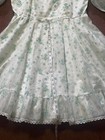 Vintage Square Dance Dress Co Xl White Floral Sheer Chiffon Organza Lace