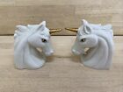 Vintage Ceramic Rainbow Unicorn Mythical Creature Fantasy Bookends Figurines