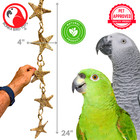 Bonka Bird Toys 3374 Natural Vine Star Chain Chew Shred Pull Parrot Cage Toy Pet