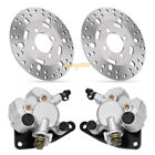 Front Brake Calipers W pads   Disc Rotors For Yamaha Big Bear 350 400 Yfm350 400