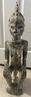 22  Hand Carved African Mother Child Wood Sculpture Tribal Style Figure Folk Art