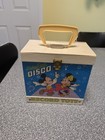 Vintage Walt Disney Mickey Mouse Record Tote   23 Children s 45 Rpm Records