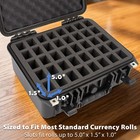 Casematix Coin Tube Storage Box Case Organizer Holds 40 Coin Rolls Or Tubes