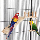 Bird Perches Platform Swing Climbing Ladder Parrot Cage Accessories Wooden