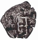 Potosi  Peru  bolivia  1739  4 Reales Cob     m     Pillars   Cross  13 27gr Silver