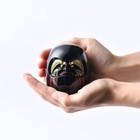Japanese Black Daruma Doll Good Luck Fortune Safety No Evil Gift Made In Japan
