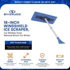 Snow Joe Windshield Ice Scraper  Window Snow Removal Broom  Blue  open Box 