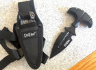 3    Fixed Blade Black Dagger Style Knife With Sheath New In Box