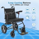 20 Miles Long Range Electric Wheelchair - 500w Power Motor - Orange - Used Good