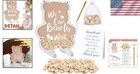 Charming We Can Bearly Wait Baby Shower Guest Book - Innovate With Wooden Hearts