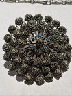 Antique Cannetille Zeeland Dutch 800 Silver Button Necklace Bracelet Brooch Set