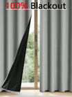 1panel Solid 100  Blackout Curtain With Grommets Eyelet Ring Top Thick Thermal