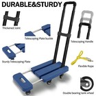 Folding Moving 500 Lbs Platform Cart Dolly Luggage Hand Truck Heavy