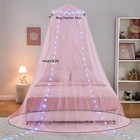 Pink Princess Bed Canopy W  24 Color Led Lights   Remote For Girls