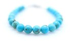 6mm Sky Blue Kingman Arizona Turquoise Bracelet  Boho Bead Bohemian Jewelry