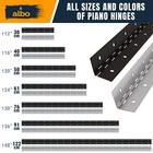 Heavy Duty Piano Hinge 304 Ss 12   48  Black silver 2-pack Surface Mount Door Use