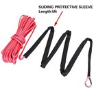 Guideamps Atv Utv Synthetic Winch Rope Cable 3 16  X 50 X 50 Ft  Red 