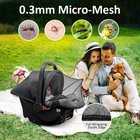 Universal Car Seat Canopy  Baby Car Seat Cover  Mosquito Net With 2-way Zippe   