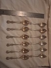 Antique Whiting Imperial Queen Sterling Silver Citrus Spoons Set 12 Scalloped