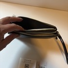 New Black Coach 6649 Double Corner Zip Leather Wallet Wristlet  108 Retail Value