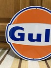 Gulf Gasoline Metal Sign Garage Tools Oil Bar Pub Vintage Style Wall Decor
