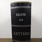 Vintage Eclipse File Letter Box Alphabetic Tabs Storage Green Black