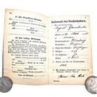 Imperial German Ww1 Military Pass Service Book Militarpass 1902 Original