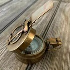 Antique-style Solid Brass Wwii Military Pocket Compass     Handcrafted Vintage 