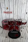Ludwig Vintage 1970s Vistalite 5 Piece Drum Kit Red Vistalite Acrylic Drum Set