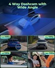Dash Cam 4 Channel 360  front Rear Inside Night Vision Fhd 1080p Car Camera 128gb