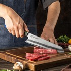 Keemake 8 Inch Kiritsuke Chef s Knife 3 Layers Damascus Steel Kitchen Knife Cut