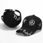 Men Women Y2k Punk Baseball Cap Graffiti Korean Hip Hop Hat Emo Alt Adjustabl   