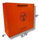 New Classic Orange Hermes Med Shopping Gift Bag  12 75    X 11    X 4    Luxury